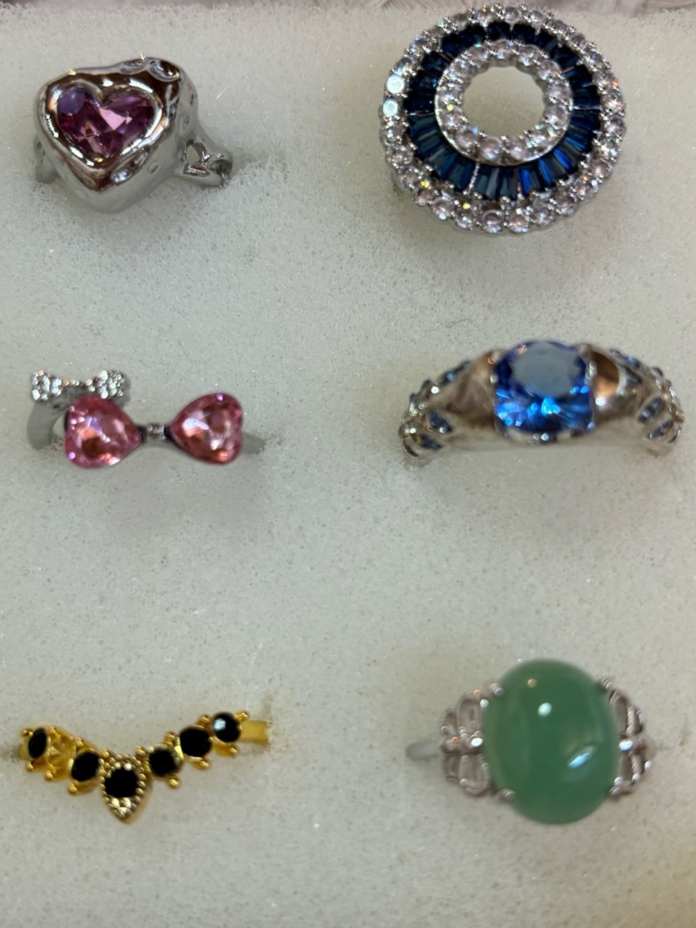 Closeout: Mixed Statement Ring Bundle • Y2K • Princess • Cottagecore Set of 6